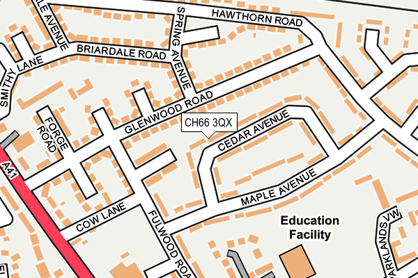 CH66 3QX map - OS OpenMap – Local (Ordnance Survey)