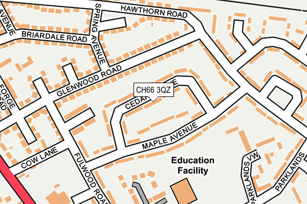 CH66 3QZ map - OS OpenMap – Local (Ordnance Survey)