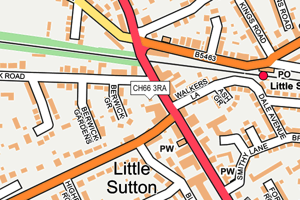 CH66 3RA map - OS OpenMap – Local (Ordnance Survey)