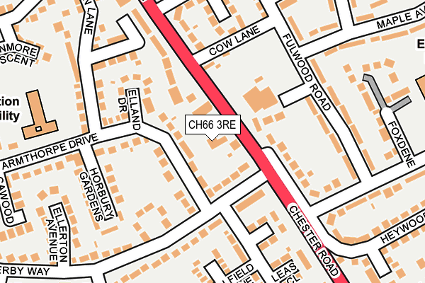 CH66 3RE map - OS OpenMap – Local (Ordnance Survey)