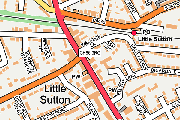 CH66 3RG map - OS OpenMap – Local (Ordnance Survey)