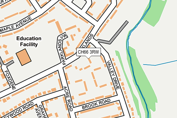 CH66 3RW map - OS OpenMap – Local (Ordnance Survey)