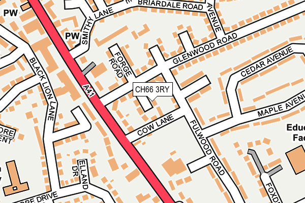 CH66 3RY map - OS OpenMap – Local (Ordnance Survey)