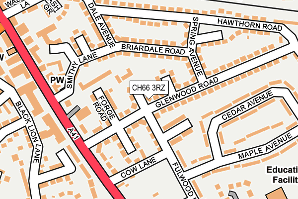 CH66 3RZ map - OS OpenMap – Local (Ordnance Survey)