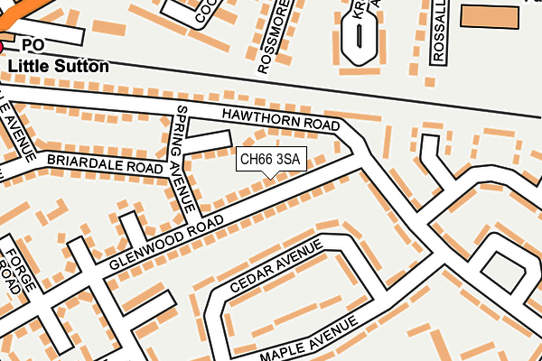 CH66 3SA map - OS OpenMap – Local (Ordnance Survey)