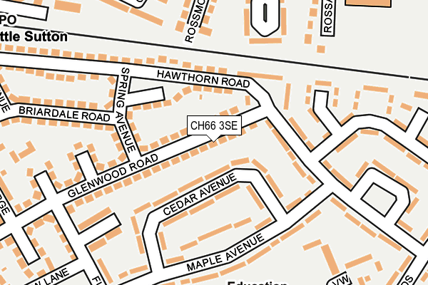 CH66 3SE map - OS OpenMap – Local (Ordnance Survey)