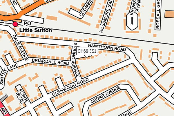 CH66 3SJ map - OS OpenMap – Local (Ordnance Survey)