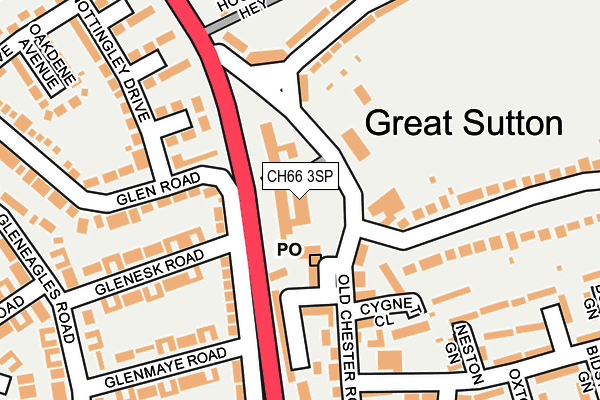 CH66 3SP map - OS OpenMap – Local (Ordnance Survey)