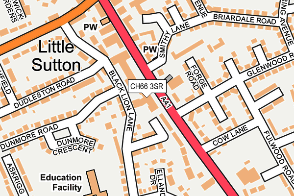 CH66 3SR map - OS OpenMap – Local (Ordnance Survey)