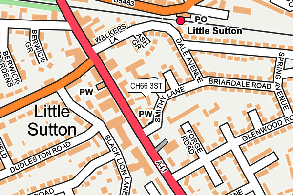 CH66 3ST map - OS OpenMap – Local (Ordnance Survey)