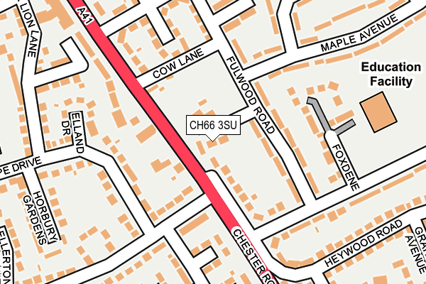 CH66 3SU map - OS OpenMap – Local (Ordnance Survey)