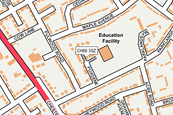 CH66 3SZ map - OS OpenMap – Local (Ordnance Survey)