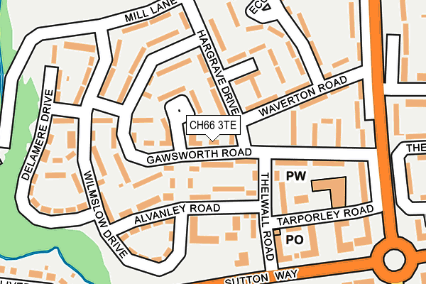 CH66 3TE map - OS OpenMap – Local (Ordnance Survey)