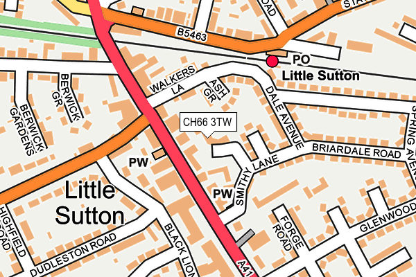 CH66 3TW map - OS OpenMap – Local (Ordnance Survey)