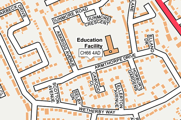 CH66 4AD map - OS OpenMap – Local (Ordnance Survey)