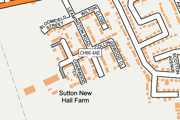 CH66 4AE map - OS OpenMap – Local (Ordnance Survey)