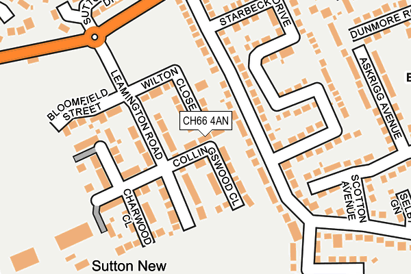 CH66 4AN map - OS OpenMap – Local (Ordnance Survey)