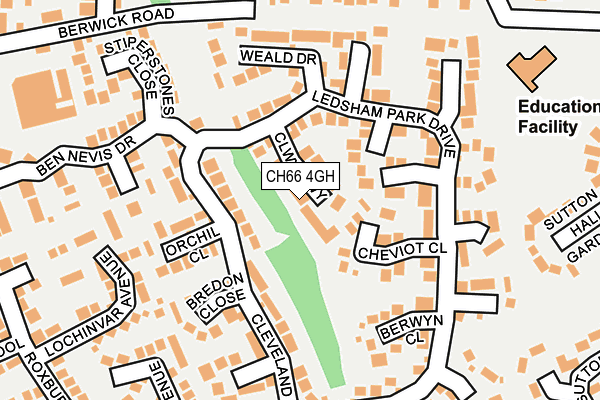 CH66 4GH map - OS OpenMap – Local (Ordnance Survey)