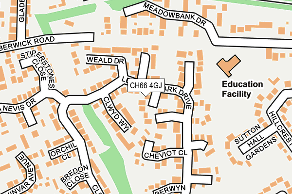 CH66 4GJ map - OS OpenMap – Local (Ordnance Survey)