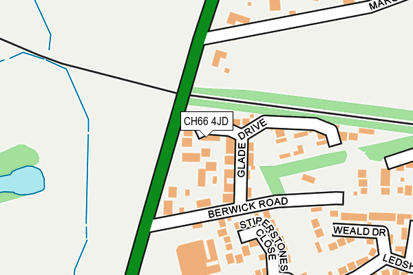 CH66 4JD map - OS OpenMap – Local (Ordnance Survey)