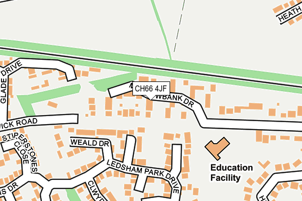 CH66 4JF map - OS OpenMap – Local (Ordnance Survey)