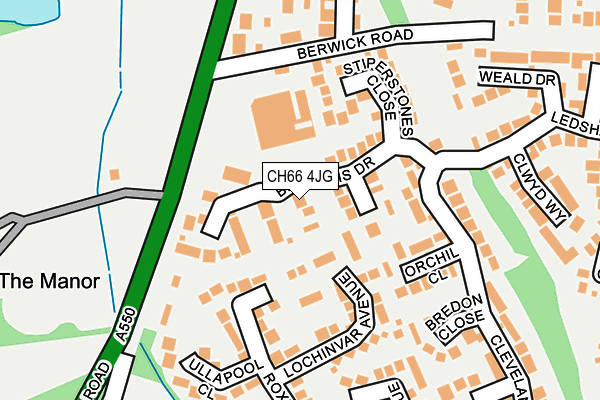 CH66 4JG map - OS OpenMap – Local (Ordnance Survey)