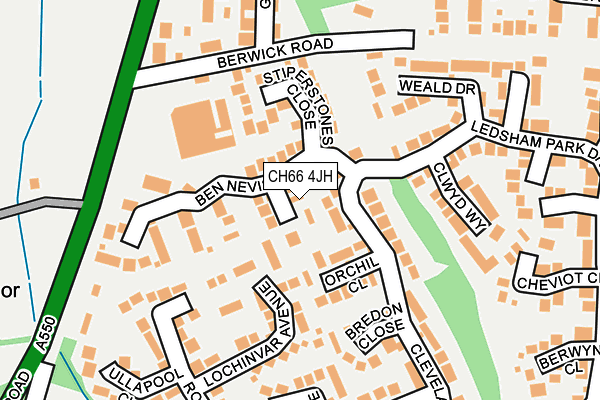 CH66 4JH map - OS OpenMap – Local (Ordnance Survey)