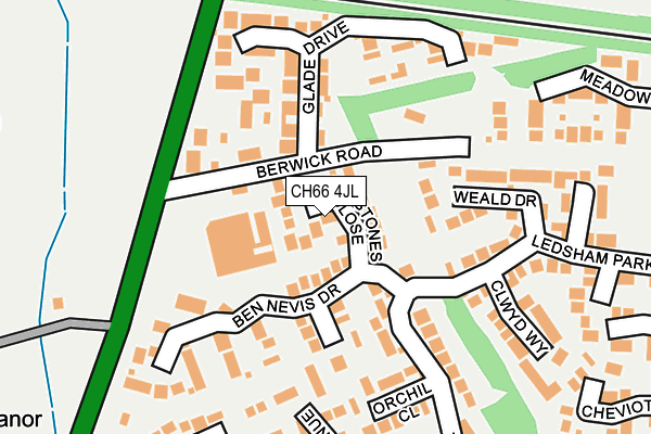 CH66 4JL map - OS OpenMap – Local (Ordnance Survey)