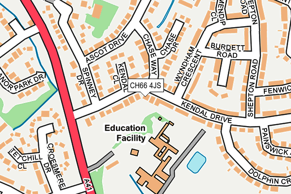 CH66 4JS map - OS OpenMap – Local (Ordnance Survey)