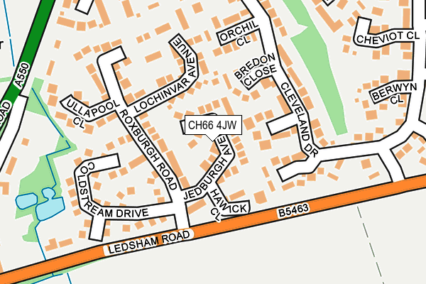 CH66 4JW map - OS OpenMap – Local (Ordnance Survey)