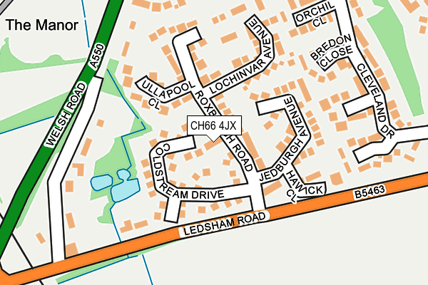 CH66 4JX map - OS OpenMap – Local (Ordnance Survey)