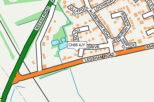 CH66 4JY map - OS OpenMap – Local (Ordnance Survey)