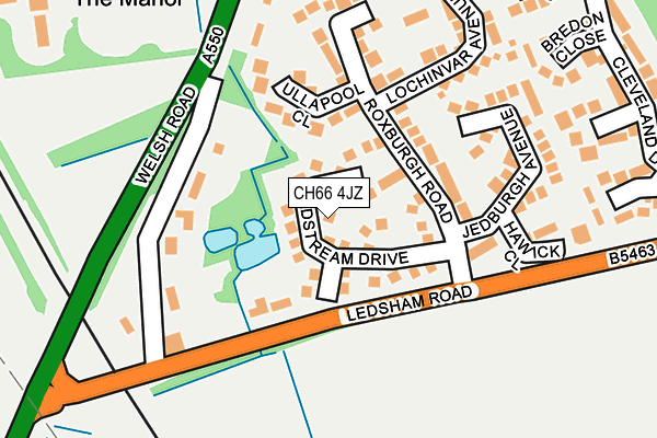 CH66 4JZ map - OS OpenMap – Local (Ordnance Survey)