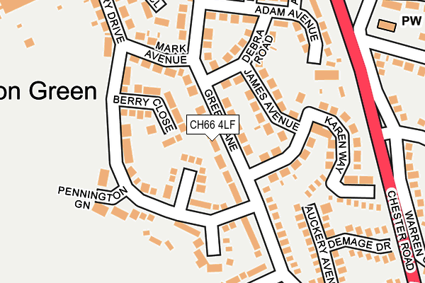 CH66 4LF map - OS OpenMap – Local (Ordnance Survey)