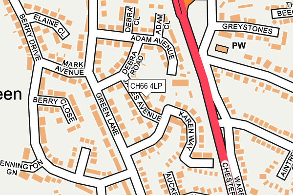 CH66 4LP map - OS OpenMap – Local (Ordnance Survey)