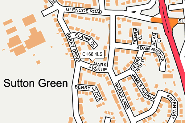 CH66 4LS map - OS OpenMap – Local (Ordnance Survey)