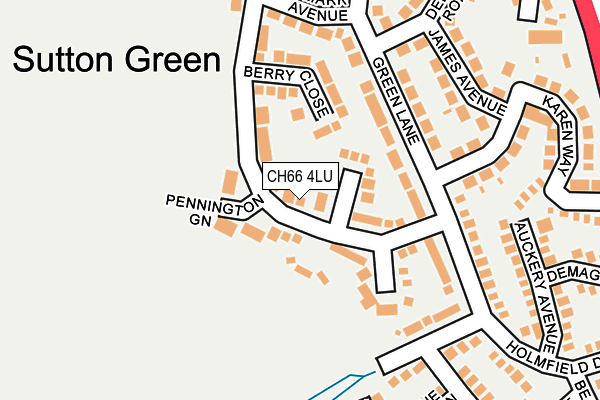 CH66 4LU map - OS OpenMap – Local (Ordnance Survey)