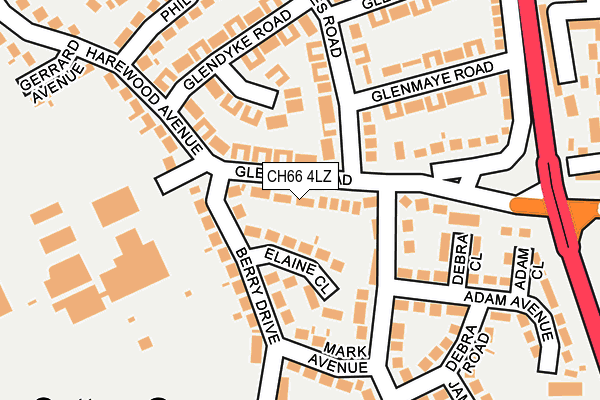 CH66 4LZ map - OS OpenMap – Local (Ordnance Survey)