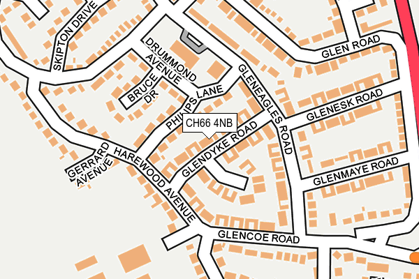 CH66 4NB map - OS OpenMap – Local (Ordnance Survey)