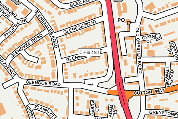 CH66 4NJ map - OS OpenMap – Local (Ordnance Survey)