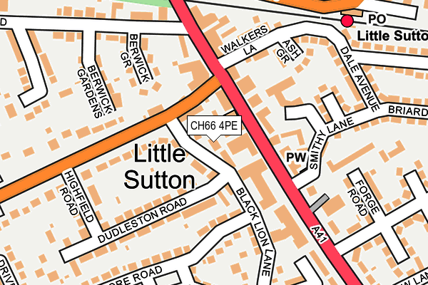 CH66 4PE map - OS OpenMap – Local (Ordnance Survey)