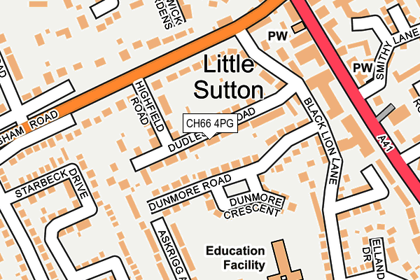 CH66 4PG map - OS OpenMap – Local (Ordnance Survey)