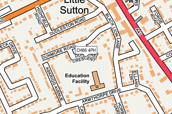 CH66 4PH map - OS OpenMap – Local (Ordnance Survey)