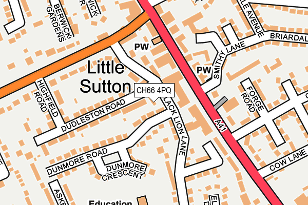 CH66 4PQ map - OS OpenMap – Local (Ordnance Survey)