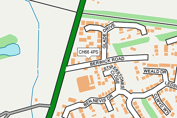 CH66 4PS map - OS OpenMap – Local (Ordnance Survey)