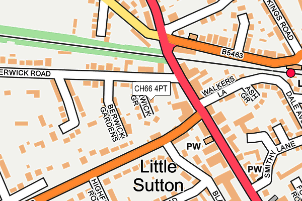 CH66 4PT map - OS OpenMap – Local (Ordnance Survey)