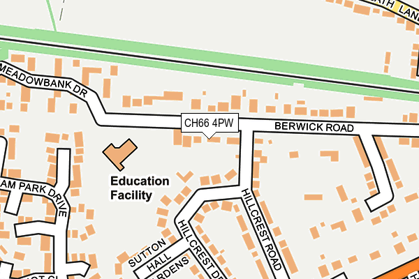 CH66 4PW map - OS OpenMap – Local (Ordnance Survey)