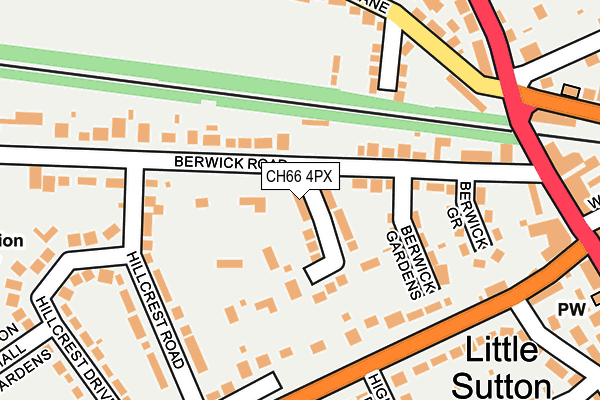 CH66 4PX map - OS OpenMap – Local (Ordnance Survey)