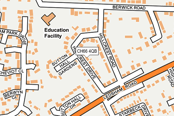 CH66 4QB map - OS OpenMap – Local (Ordnance Survey)