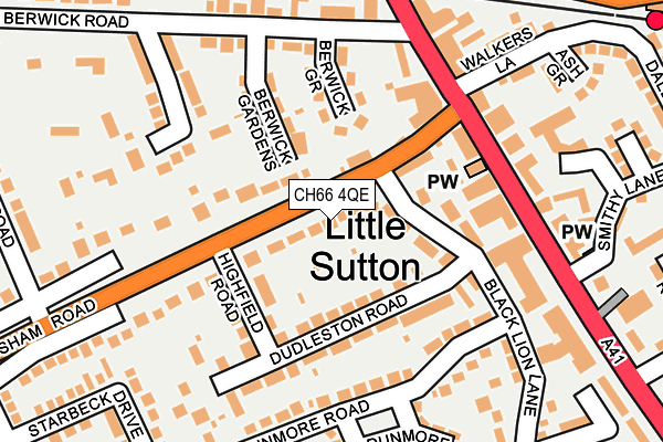 CH66 4QE map - OS OpenMap – Local (Ordnance Survey)